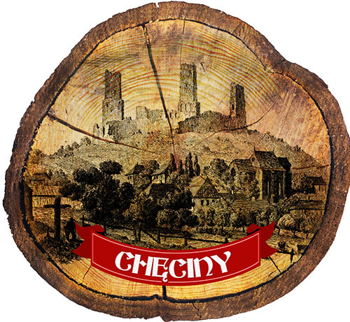 Magnes drewniany pieniek Chęciny