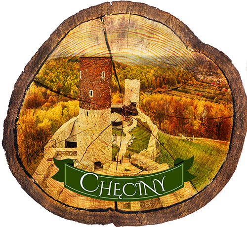 Magnes drewniany pieniek Chęciny