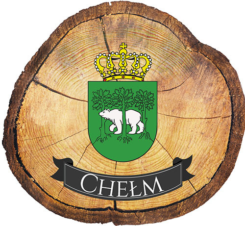 Magnes drewniany pieniek Chełm