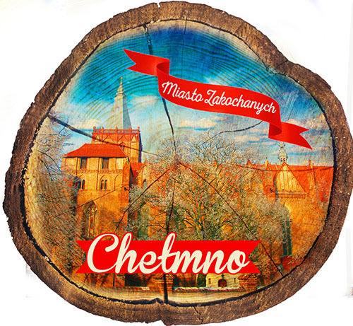 Magnes drewniany pieniek Chełmno