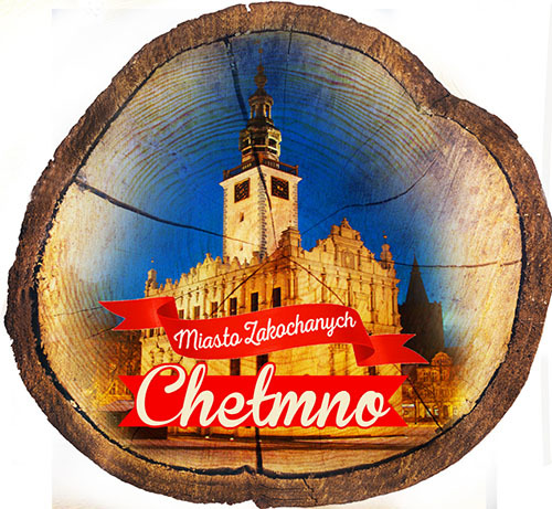 Magnes drewniany pieniek Chełmno