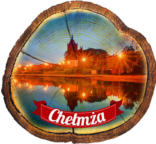 Magnes drewniany pieniek Chełmża