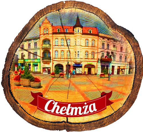 Magnes drewniany pieniek Chełmża