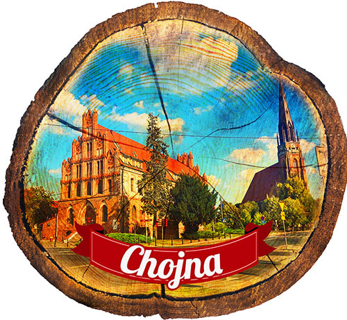 Magnes drewniany pieniek Chojna