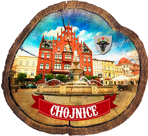 Magnes drewniany pieniek Chojnice