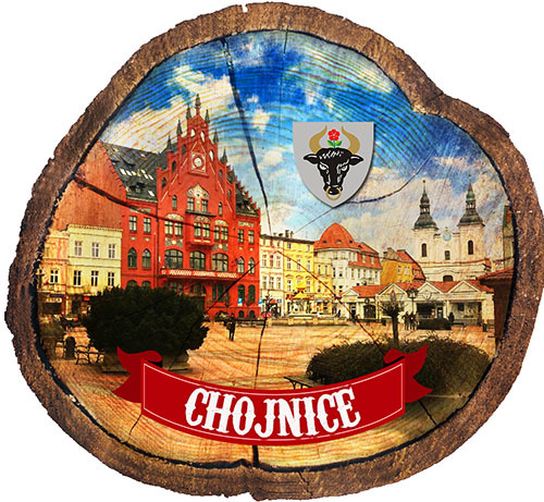 Magnes drewniany pieniek Chojnice