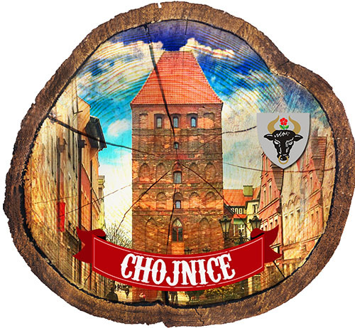 Magnes drewniany pieniek Chojnice