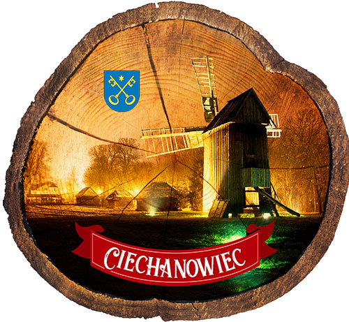 Magnes drewniany pieniek Ciechanowiec
