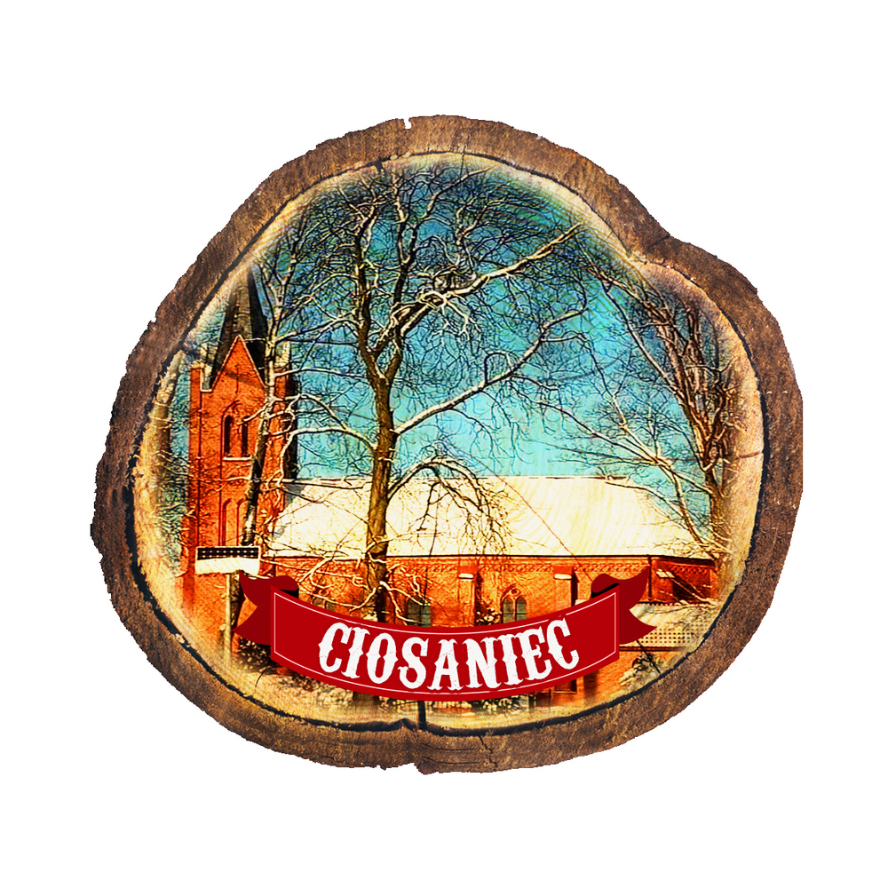 Magnes drewniany pieniek Ciosaniec