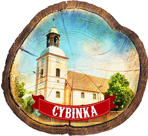 Magnes drewniany pieniek Cybinka