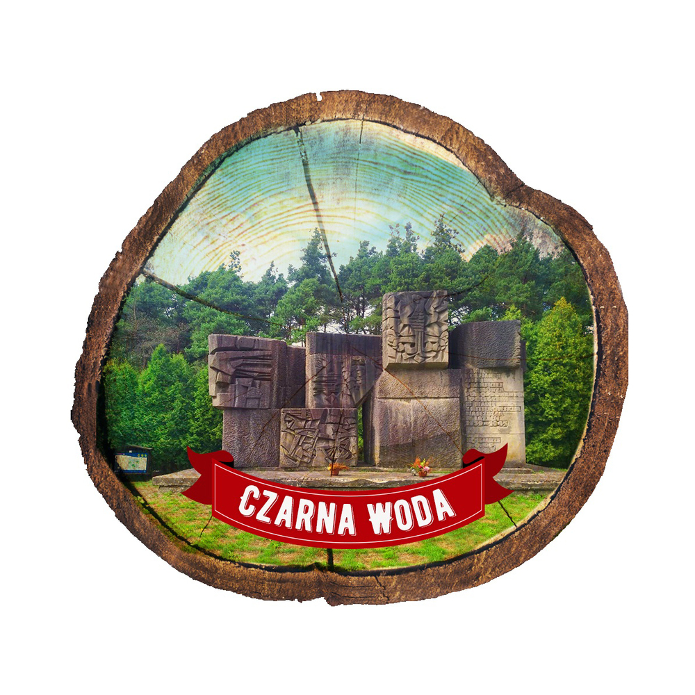 Magnes drewniany pieniek Czarna Woda