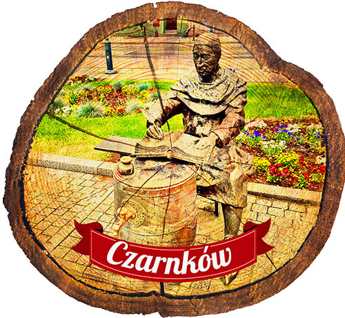 Magnes drewniany pieniek Czarnków