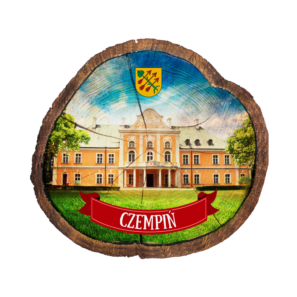 Magnes drewniany pieniek Czempiń