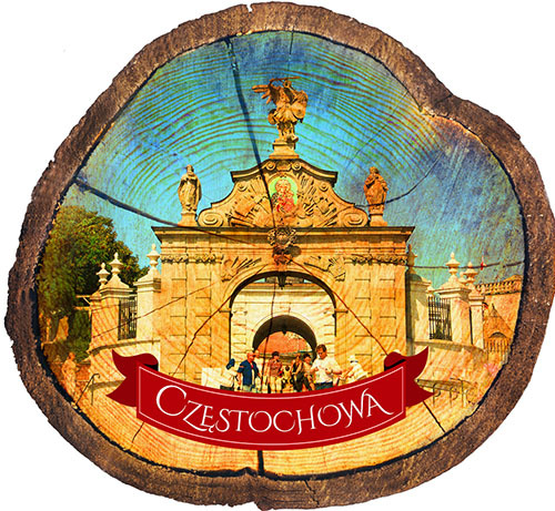 Magnes drewniany pieniek Częstochowa
