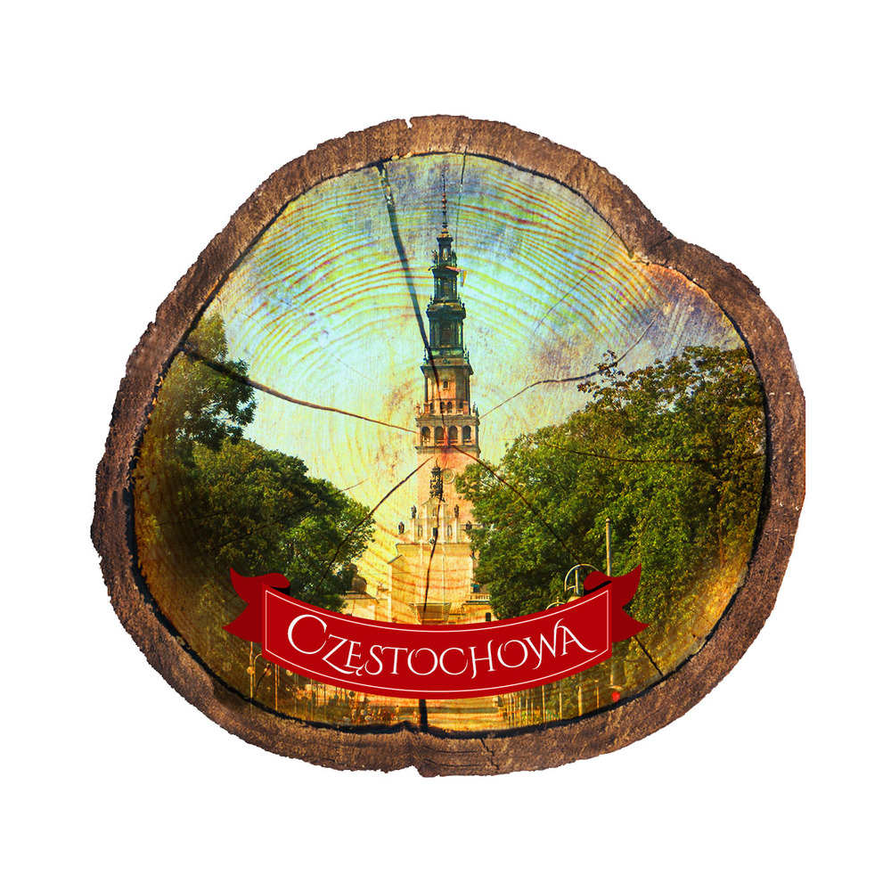 Magnes drewniany pieniek Częstochowa