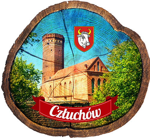 Magnes drewniany pieniek Człuchów