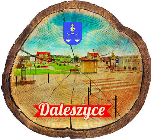 Magnes drewniany pieniek Daleszyce