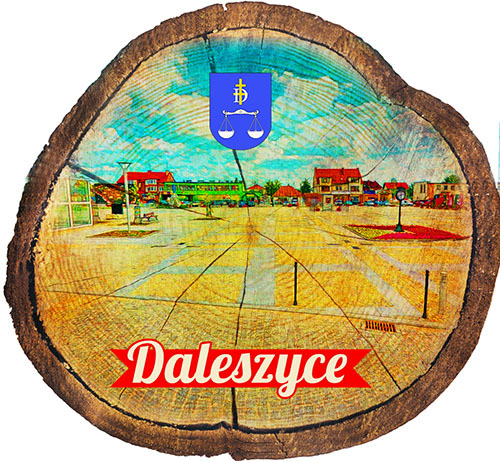 Magnes drewniany pieniek Daleszyce