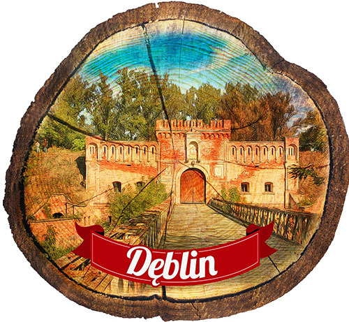 Magnes drewniany pieniek Dęblin