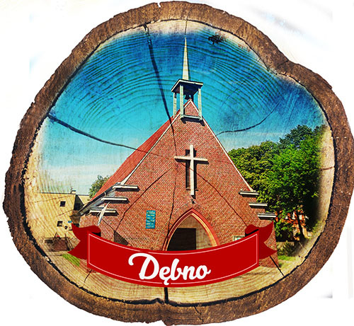 Magnes drewniany pieniek Dębno