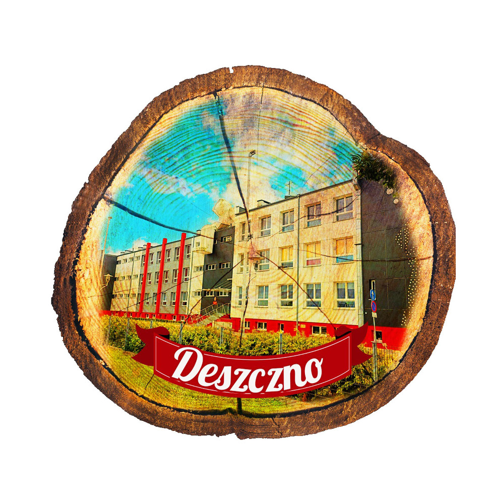 Magnes drewniany pieniek Deszczno