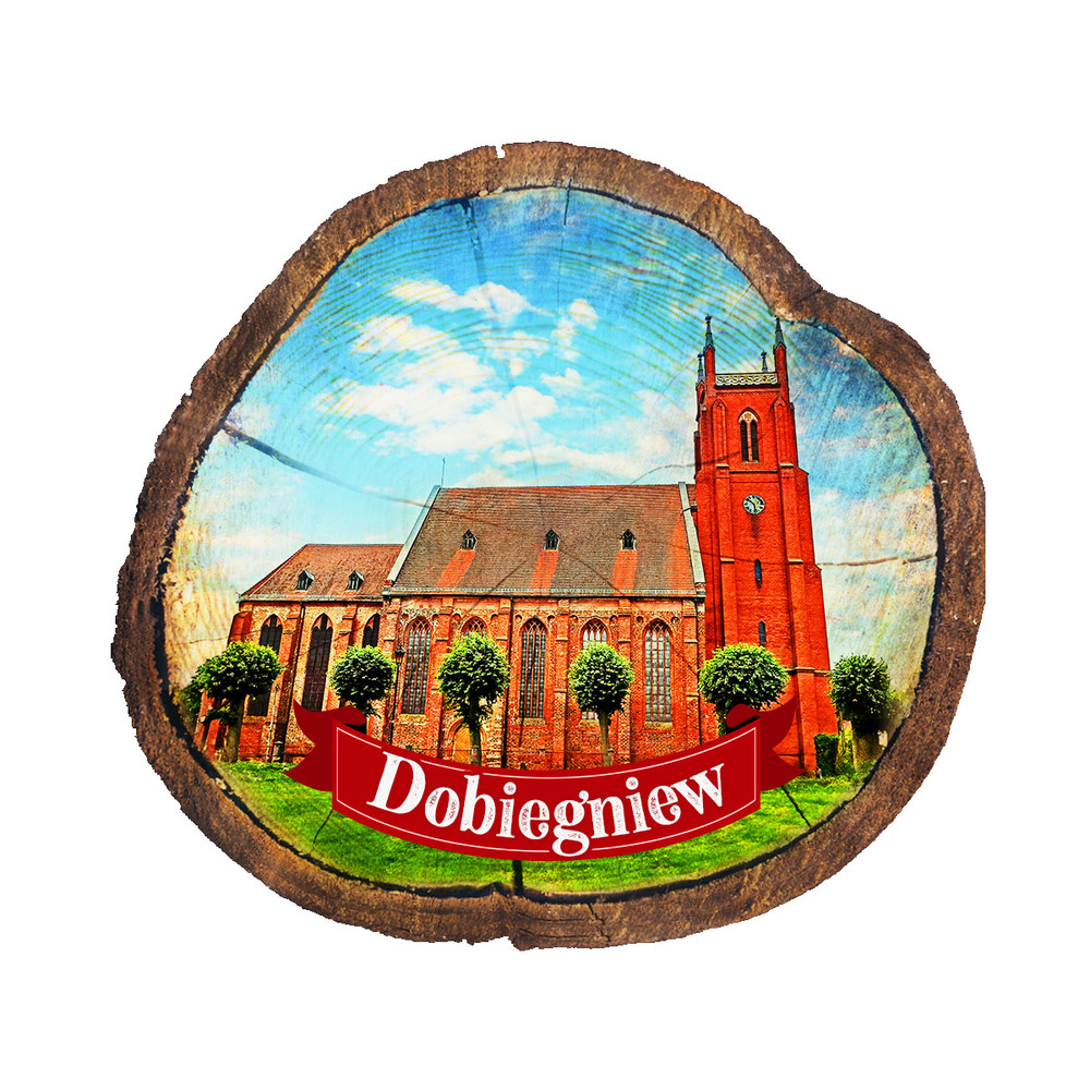 Magnes drewniany pieniek Dobiegniew