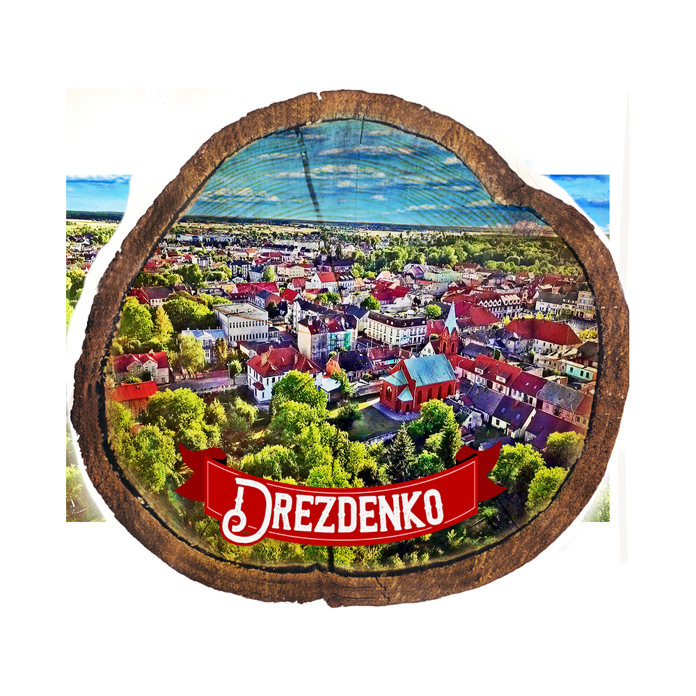 Magnes drewniany pieniek Drezdenko