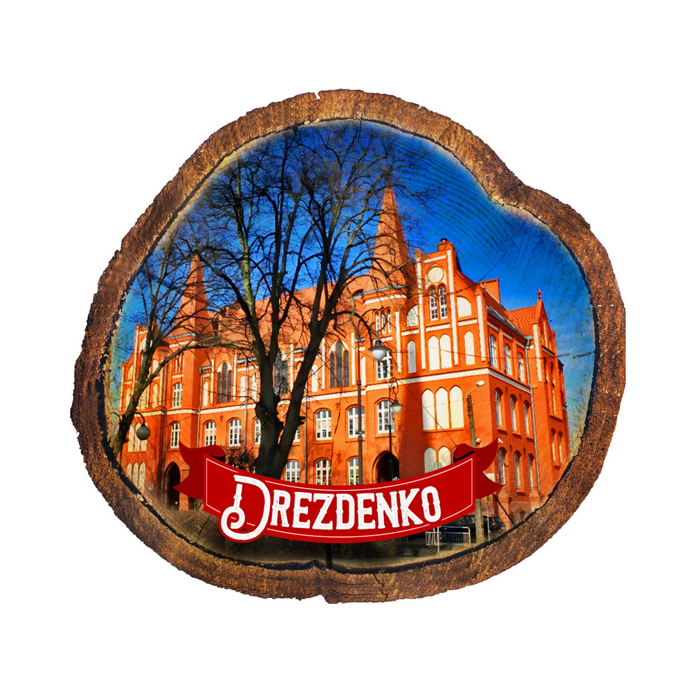 Magnes drewniany pieniek Drezdenko
