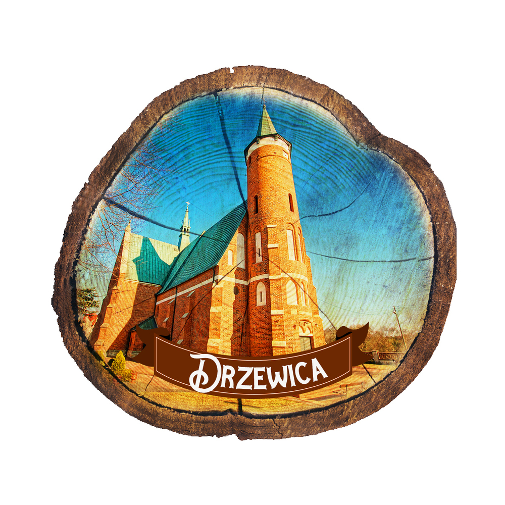 Magnes drewniany pieniek Drzewica