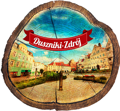 Magnes drewniany pieniek Duszniki-Zdrój