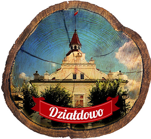 Magnes drewniany pieniek Działdowo