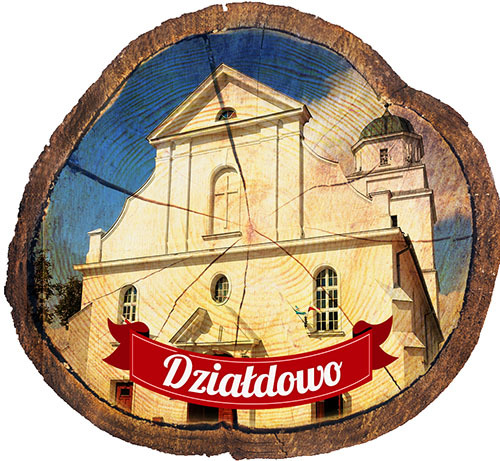 Magnes drewniany pieniek Działdowo