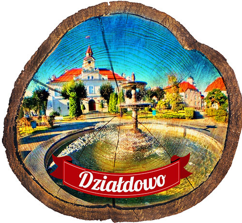 Magnes drewniany pieniek Działdowo