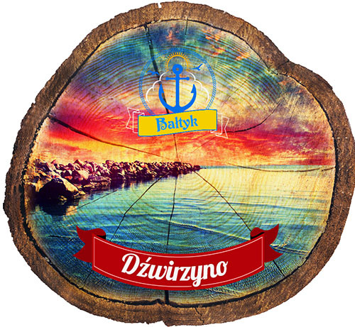 Magnes drewniany pieniek Dźwirzyno