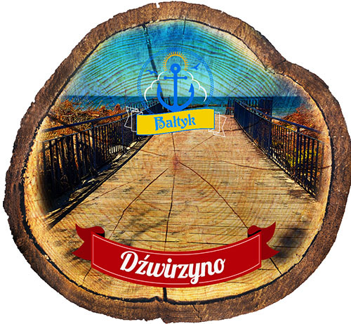 Magnes drewniany pieniek Dźwirzyno