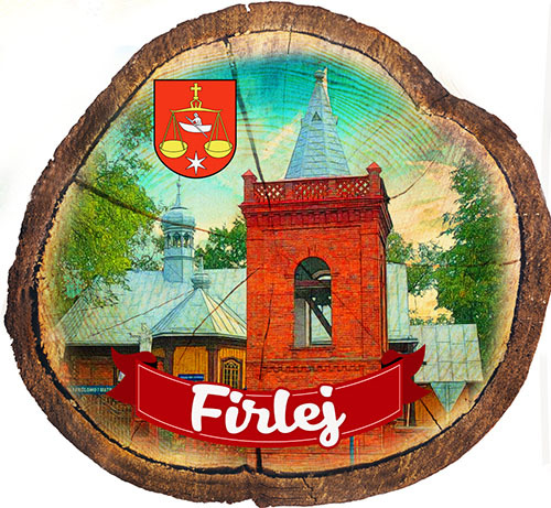 Magnes drewniany pieniek Firlej
