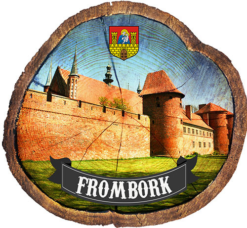 Magnes drewniany pieniek Frombork