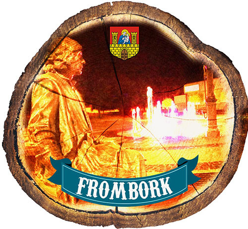 Magnes drewniany pieniek Frombork