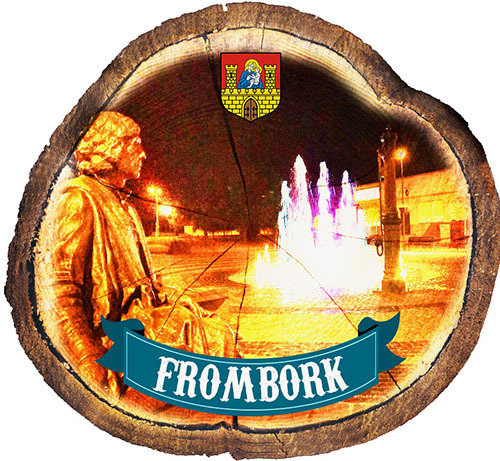 Magnes drewniany pieniek Frombork