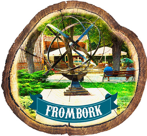 Magnes drewniany pieniek Frombork