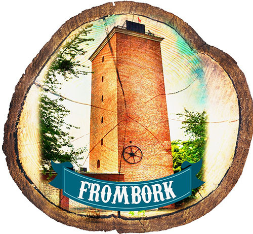 Magnes drewniany pieniek Frombork