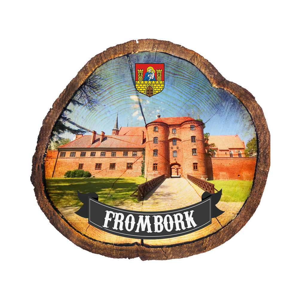 Magnes drewniany pieniek Frombork