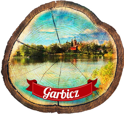 Magnes drewniany pieniek Garbicz