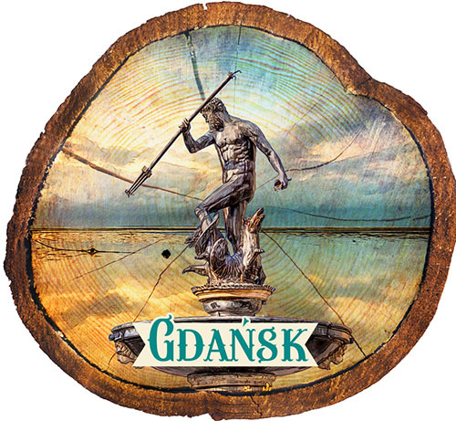 Magnes drewniany pieniek Gdańsk