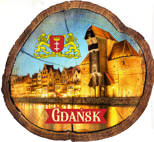 Magnes drewniany pieniek Gdańsk