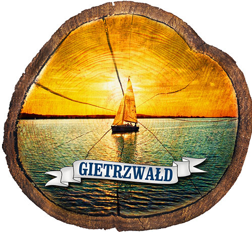 Magnes drewniany pieniek Gietrzwałd