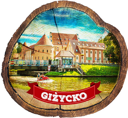 Magnes drewniany pieniek Giżycko