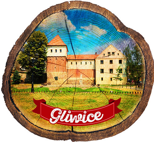 Magnes drewniany pieniek Gliwice