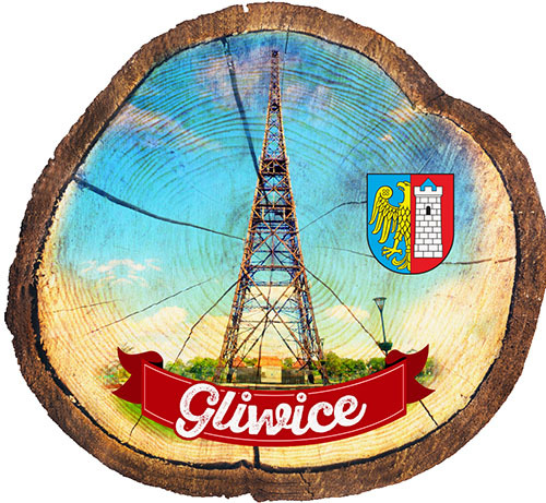 Magnes drewniany pieniek Gliwice