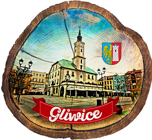 Magnes drewniany pieniek Gliwice